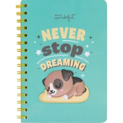 Caderno A5 3D - Never Stop Dreaming
