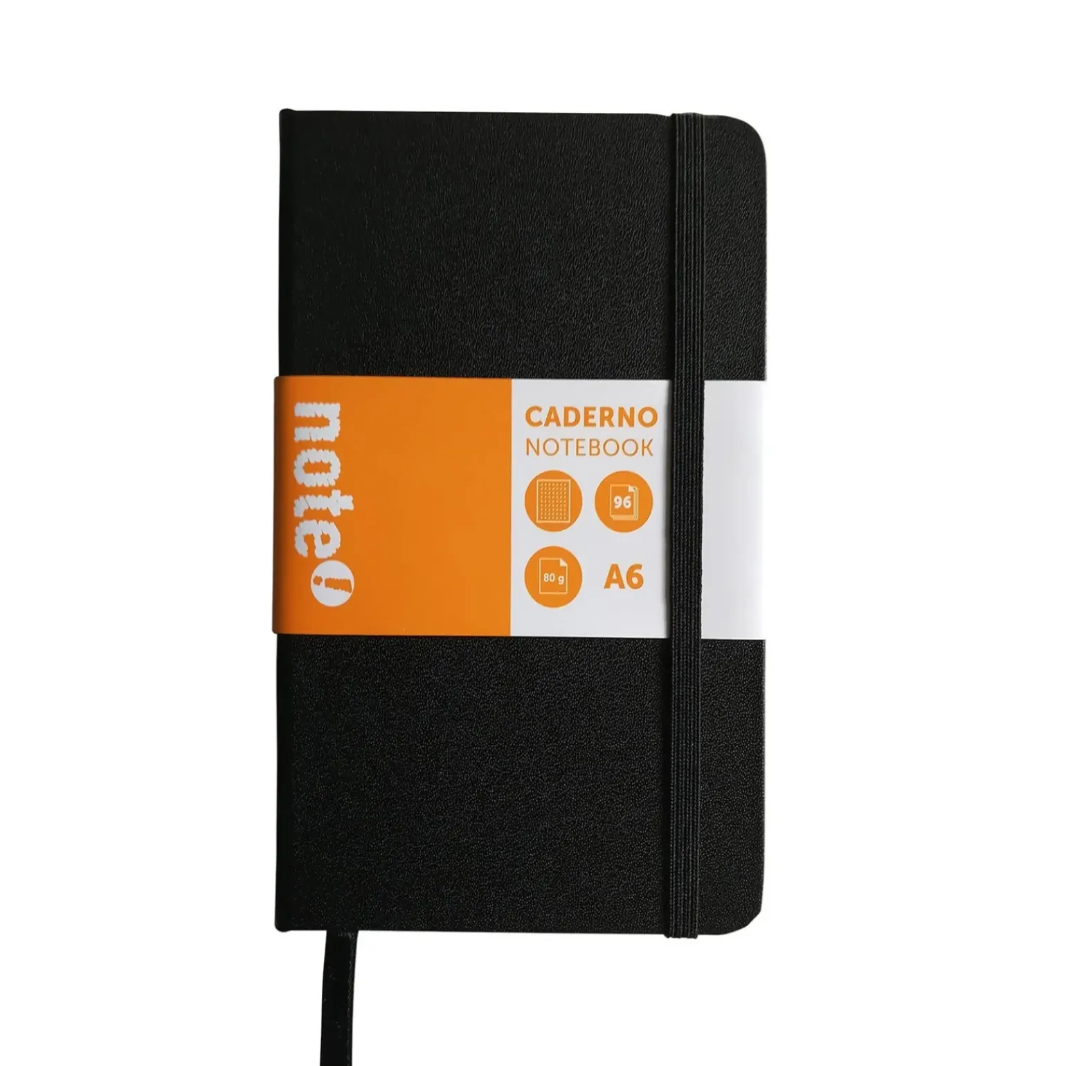 Caderno Agrafado A6 Capa Dura com Elástico