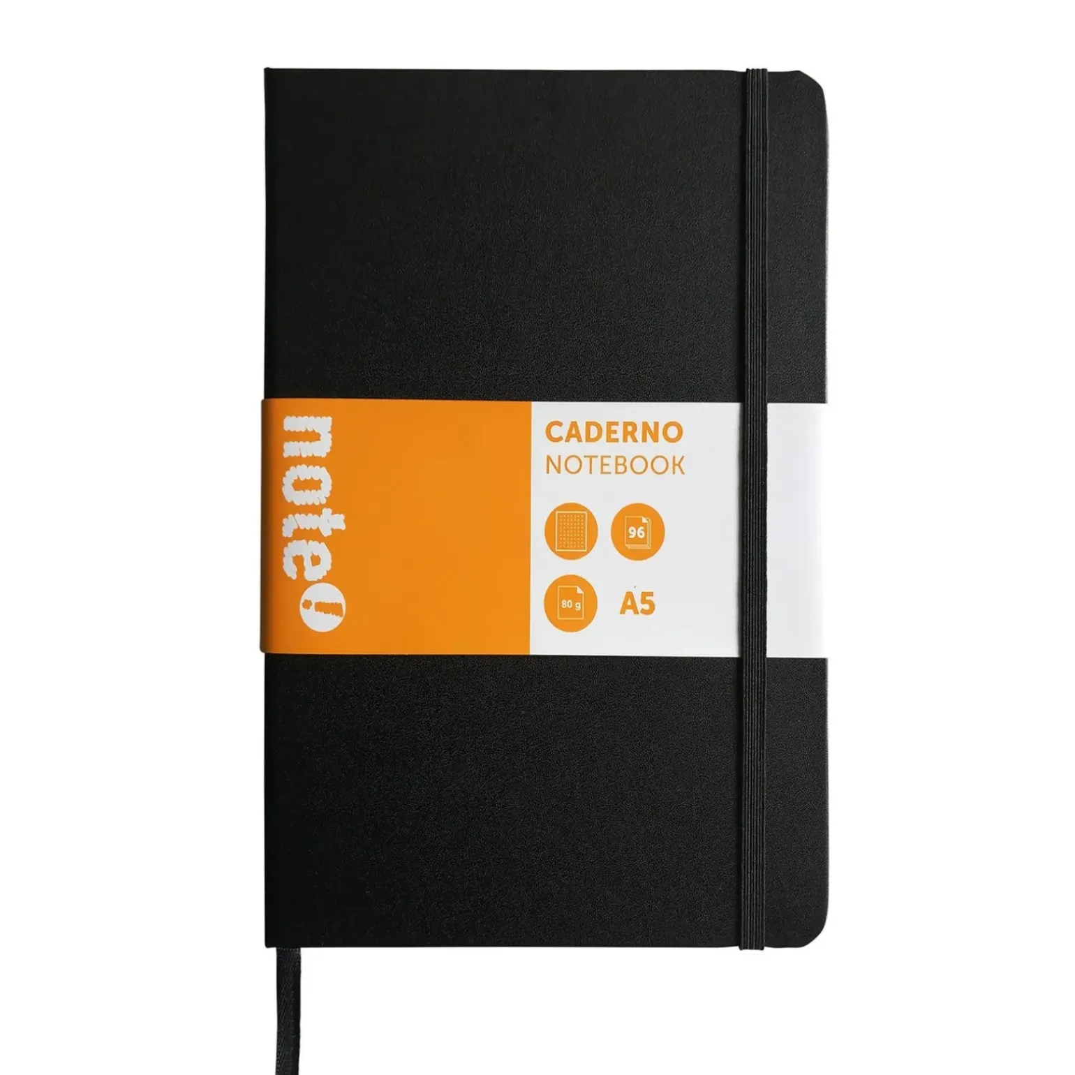 Caderno Agrafado A5 Capa Dura com Elástico
