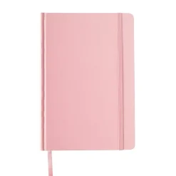 Caderno Agrafado A5 Capa Dura Com Elástico Pautado Pastel