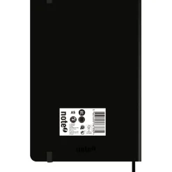 Caderno Agrafado A5 Capa Soft com Elástico Liso Preto Note!