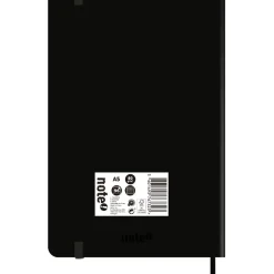 Caderno Agrafado A5 Capa Soft com Elástico Pautado Preto Note!