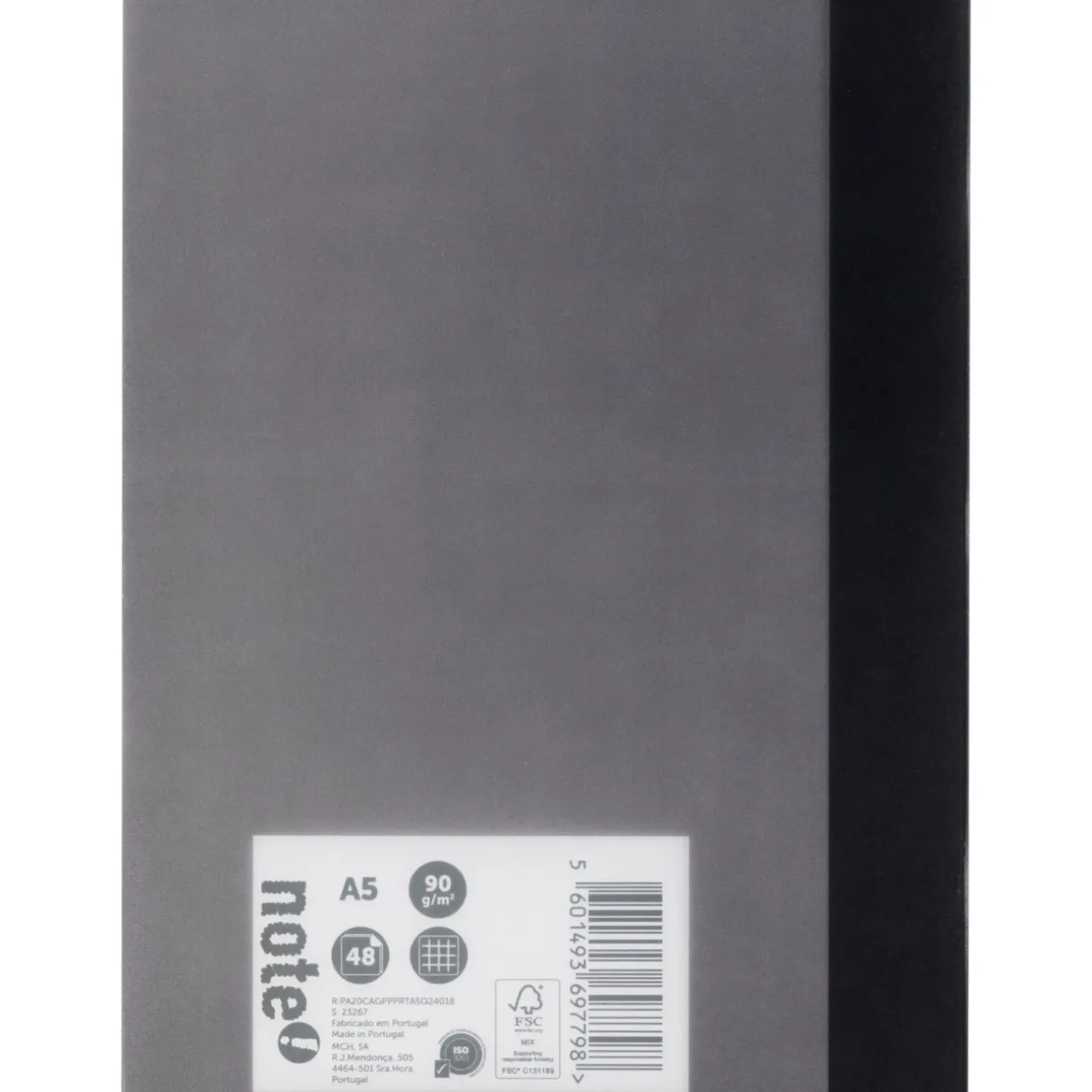 Caderno Agrafado A5 Flex Pautado 48 Folhas 90g Quadriculado Preto Note!