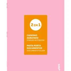 Caderno Agrafado A4 48 Folhas Pautado 2Em1 Pastel Note!