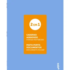 Caderno Agrafado A4 48 Folhas Quadriculado 2Em1 Note!