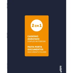 Caderno Agrafado A4 48 Folhas Quadriculado 2Em1 Note!