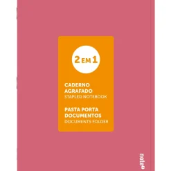 Caderno Agrafado A4 48 Folhas Quadriculado 2Em1 Note!