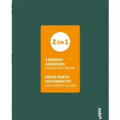 Caderno Agrafado A4 48 Folhas Quadriculado 2Em1 Note!