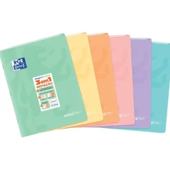 Caderno Agrafado A4 Pautado Easybook 3 em 1 Pastel Oxford