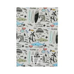 Caderno Agrafado A4 Preto 40 Folhas 60G Beach/Retro