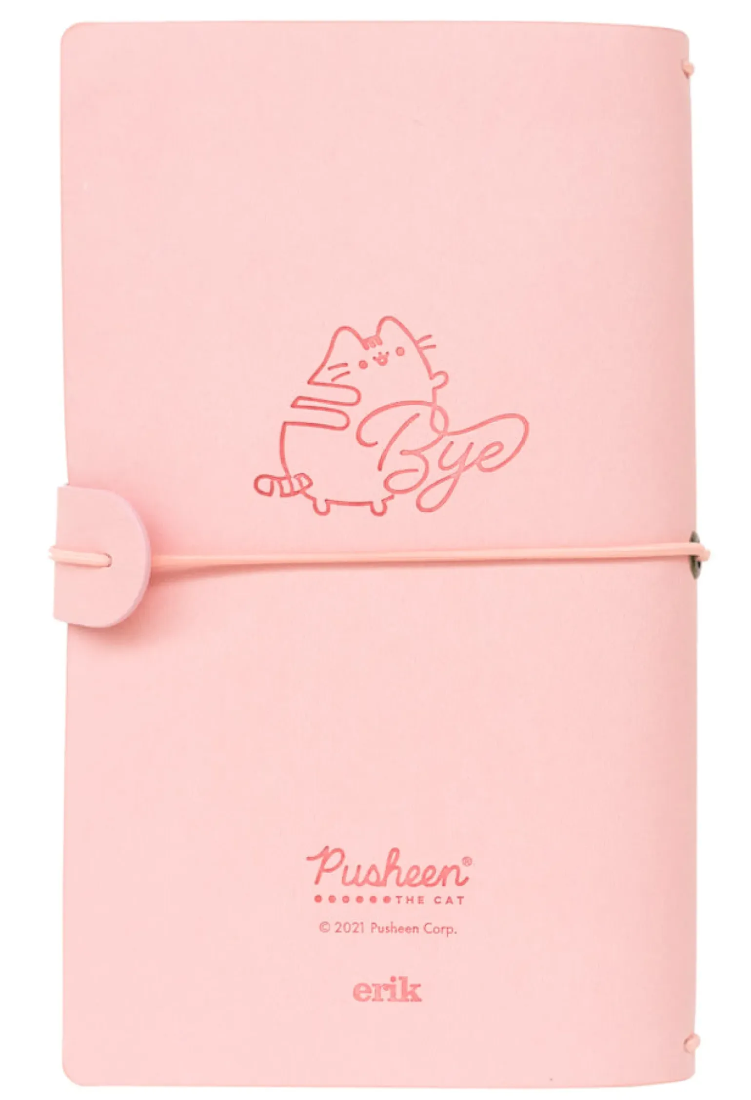 Caderno Capa Couro - Gato Pusheen