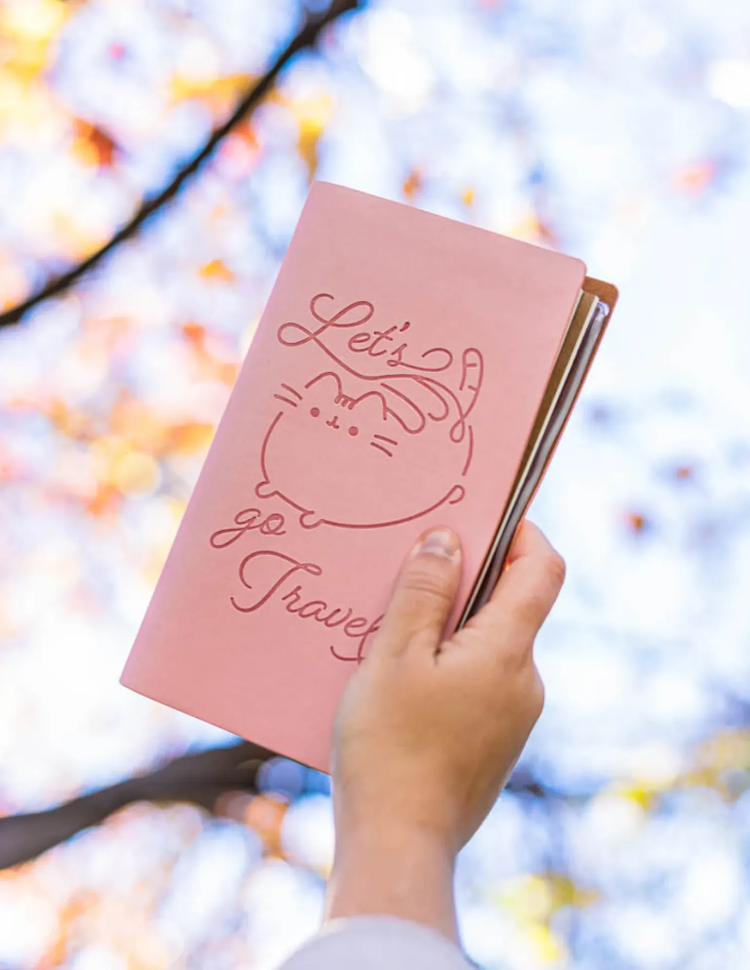 Caderno Capa Couro - Gato Pusheen