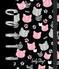 Caderno De Discos A6 Pautado - Black Miau