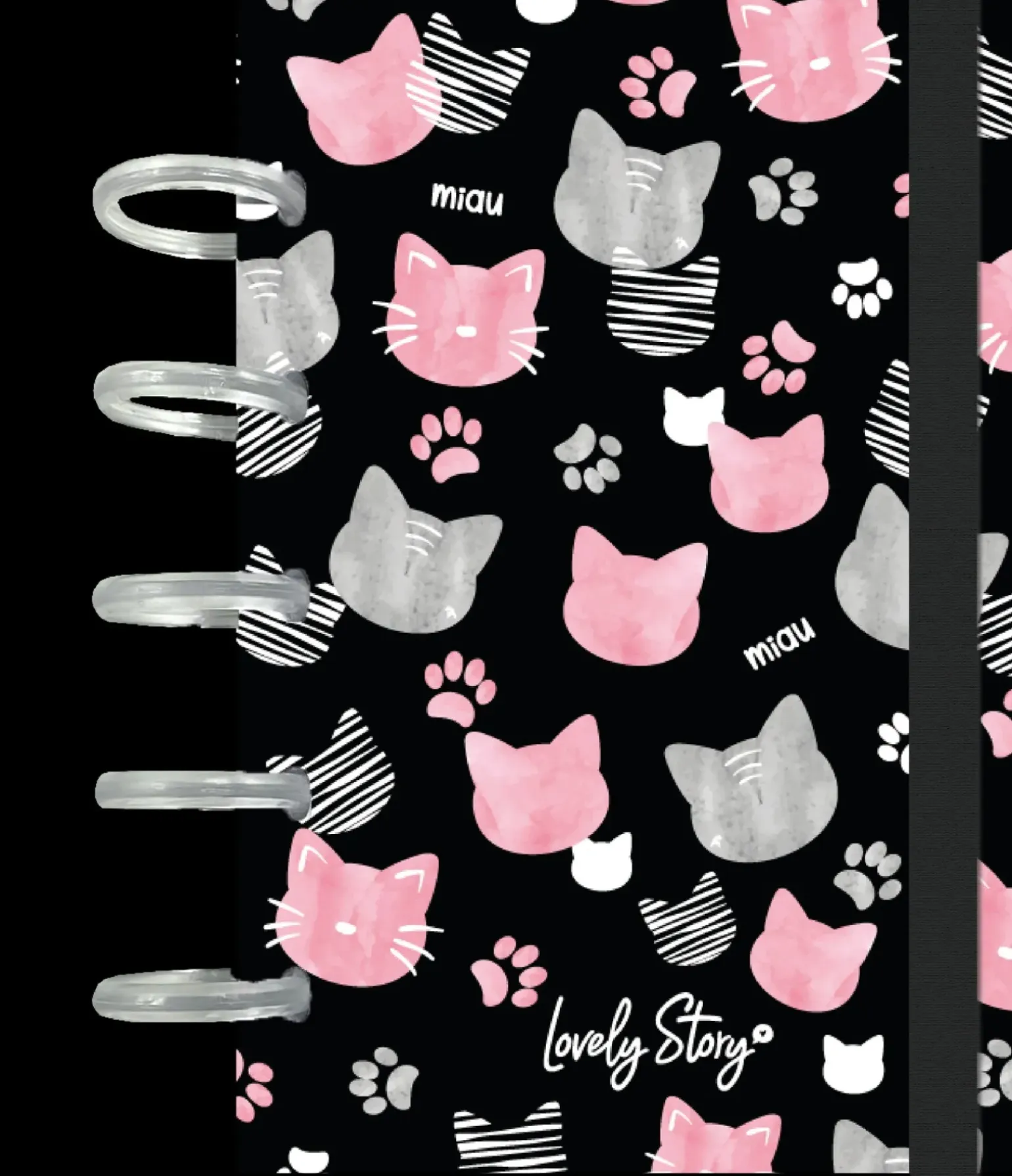 Caderno De Discos A6 Pautado - Black Miau