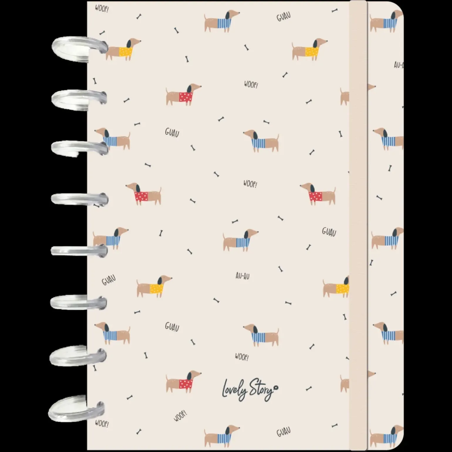 Caderno De Discos A5 Pautado - Sand Guau