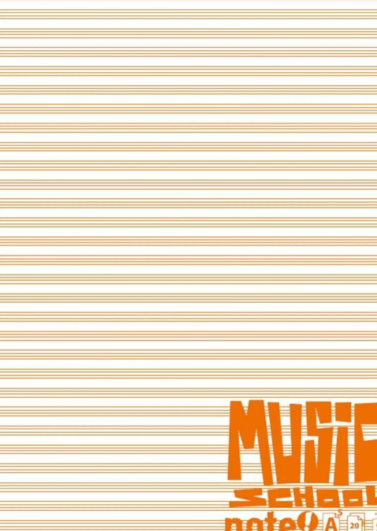Caderno de Música A5 20 Folhas Note!