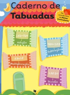 Caderno de Tabuada 3.º e 4.º Anos de Manuel Ferrão e Marta Teixeira