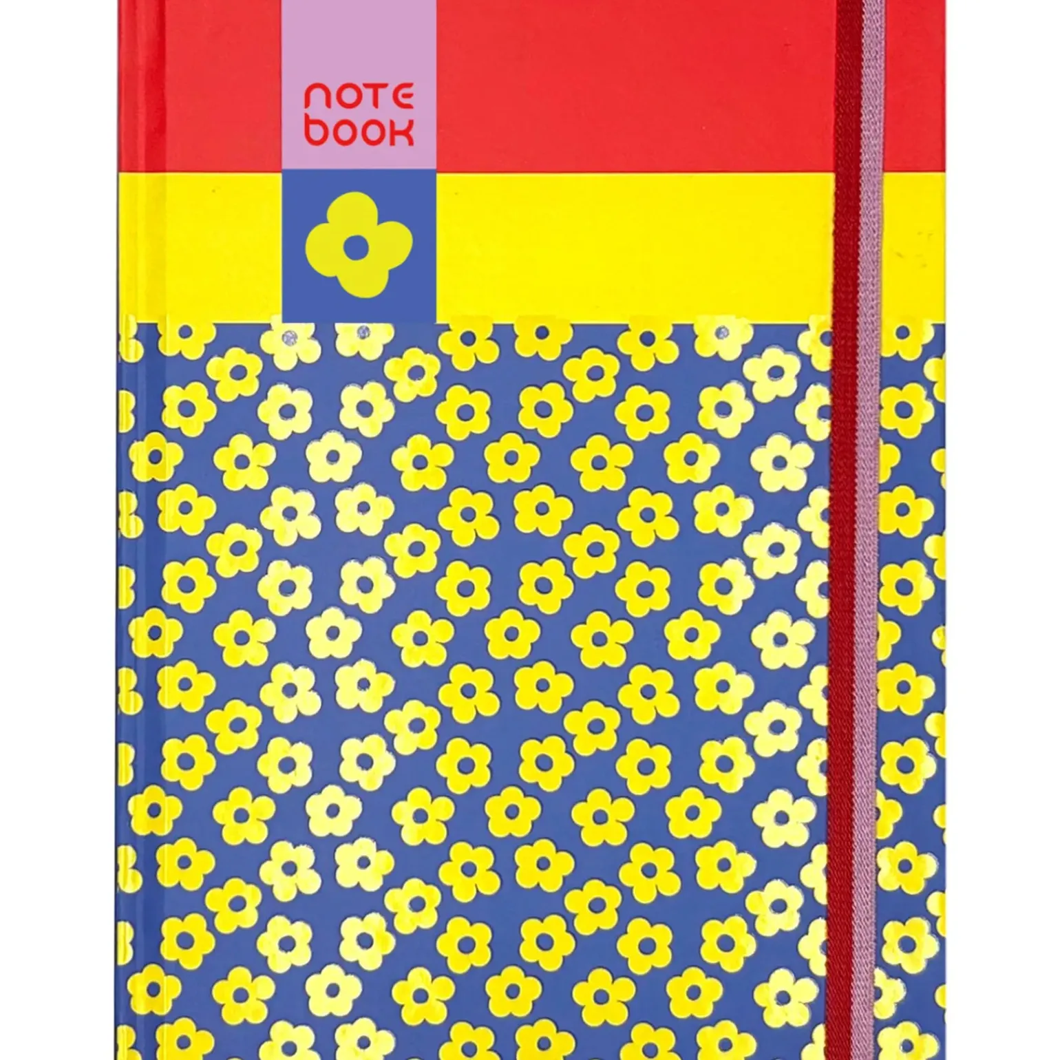 Caderno Espiral A5 Capa Dura Liso 96F com Elast Flower