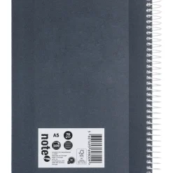 Caderno Espiral A5 Capa Dura Pautado 100 Folhas Azul Escuro Colours Note!