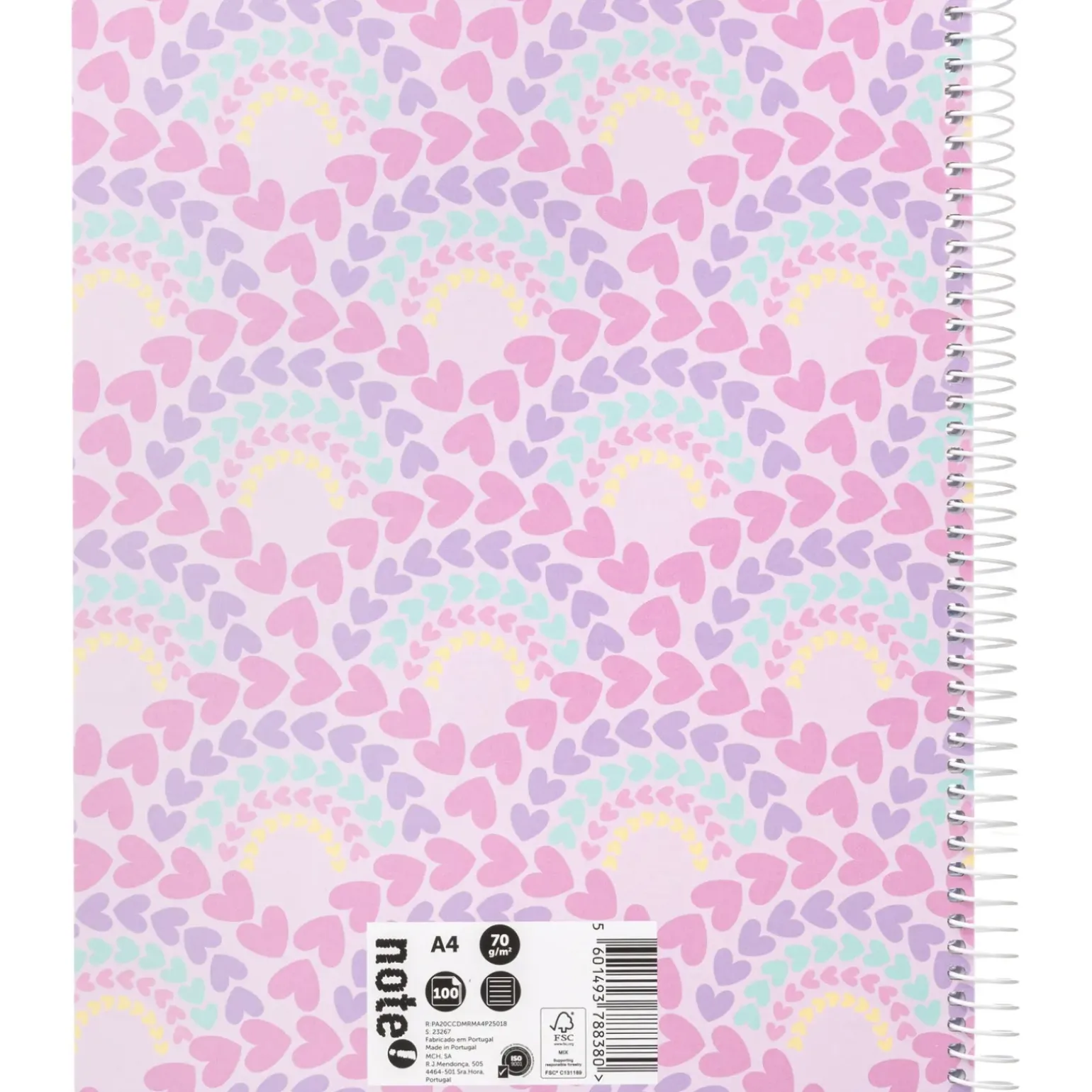 Caderno Espiral A4 Capa Dura Pautado 100 Folhas Mermaid Note!