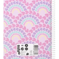 Caderno Espiral A5 Capa Dura Pautado 100 Folhas Mermaid Note!