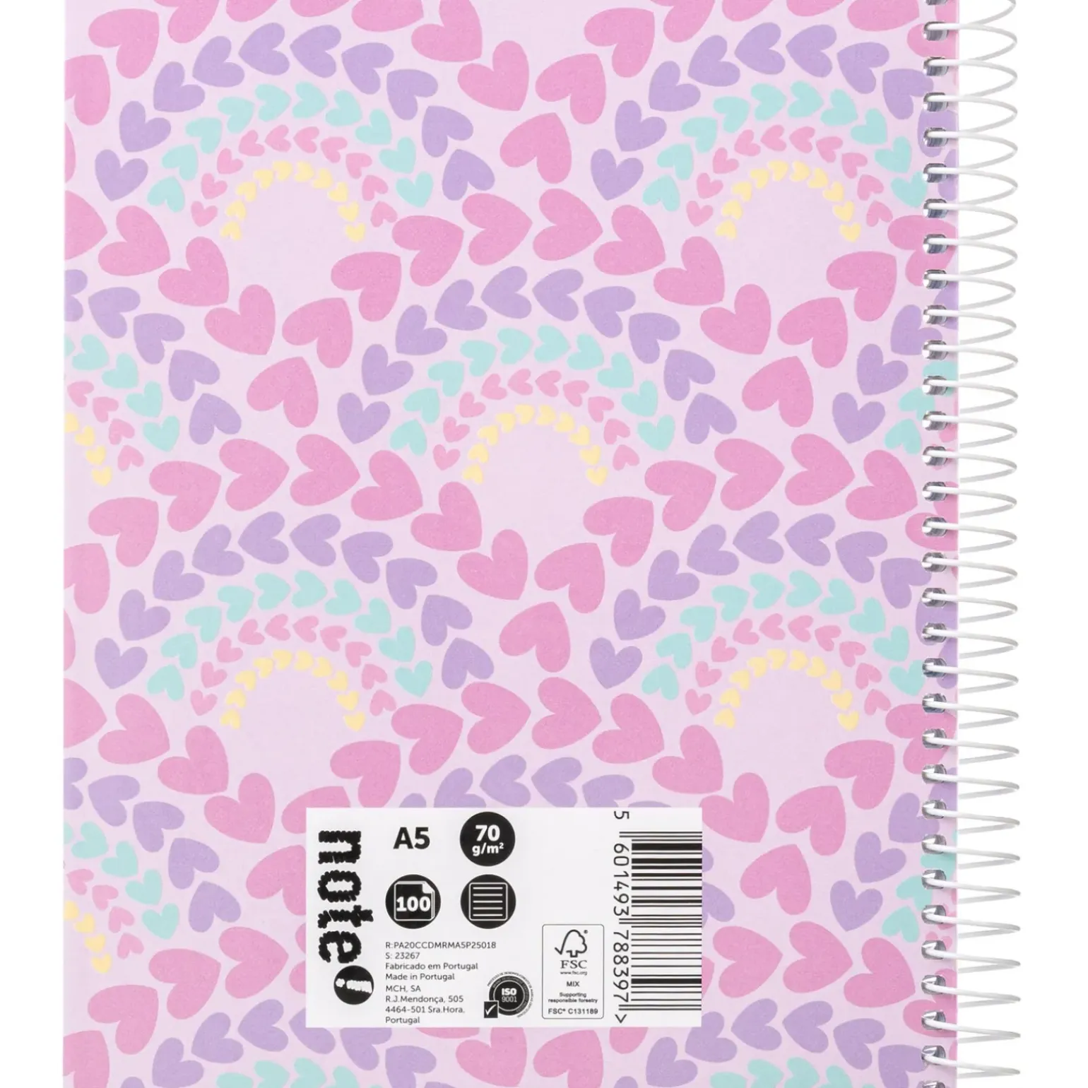Caderno Espiral A5 Capa Dura Pautado 100 Folhas Mermaid Note!