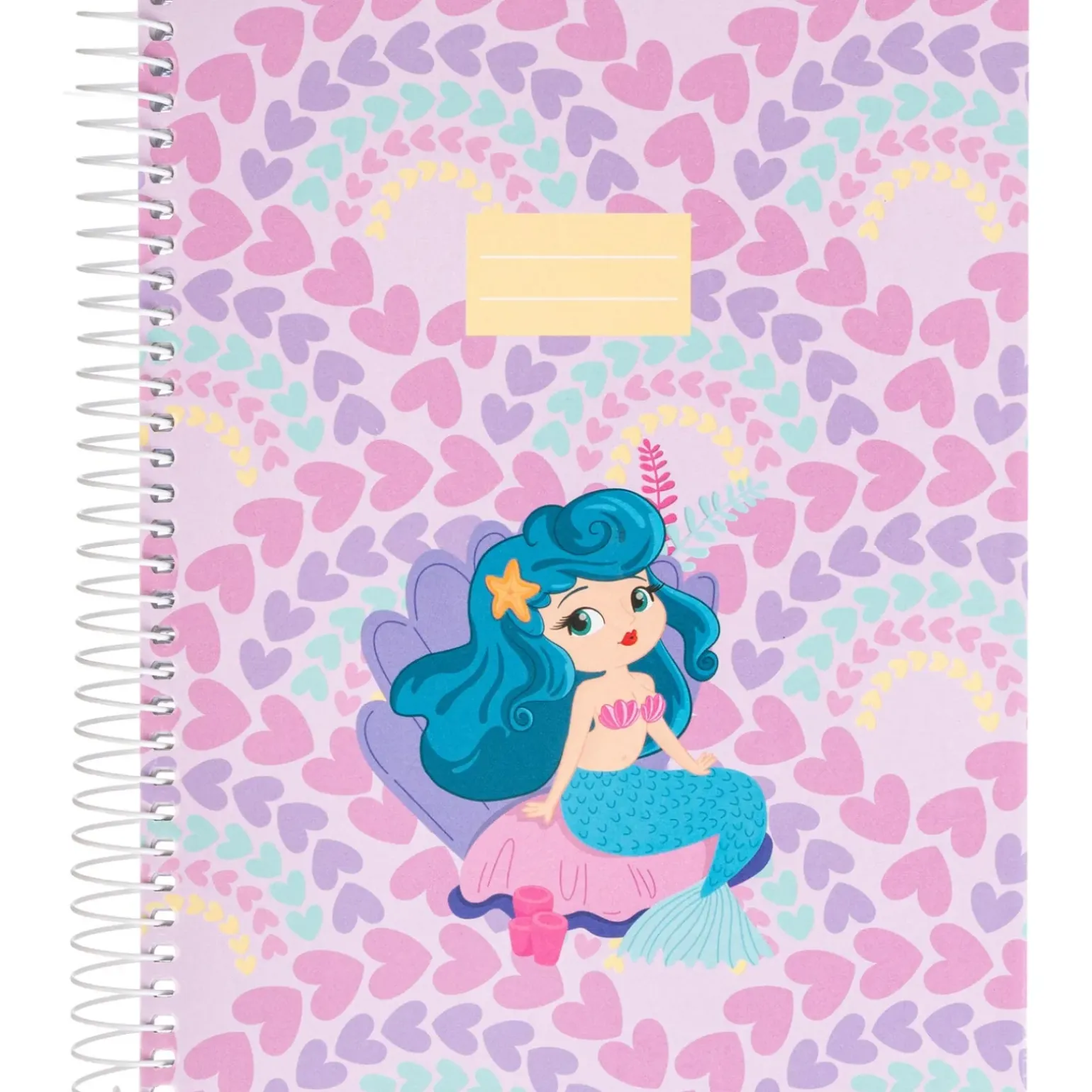 Caderno Espiral A5 Capa Dura Pautado 100 Folhas Mermaid Note!