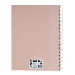 Caderno Espiral A4 Capa Dura Pautado 100 folhas Pastel