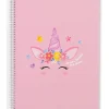 Caderno Espiral A4 Capa Dura Pautado 100 Folhas Unicorn Note!