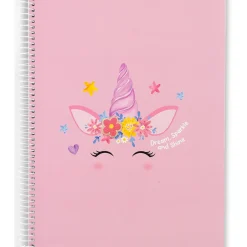Caderno Espiral A4 Capa Dura Pautado 100 Folhas Unicorn Note!