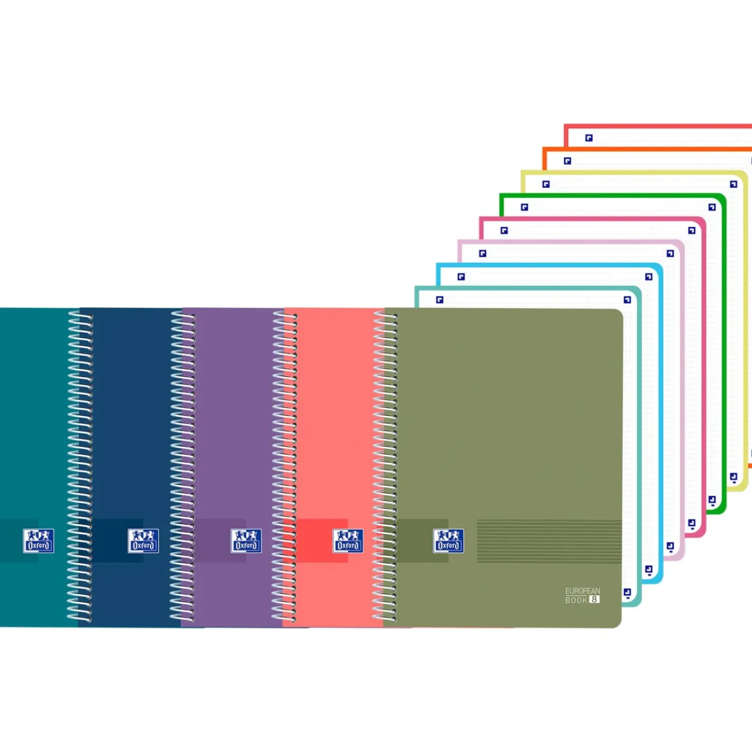 Caderno Espiral A4 8 Disciplinas 160 Folhas Pautado Live&Go Oxford