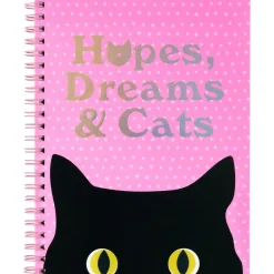 Caderno Espiral A5 60 Folhas Cats Pink Magic