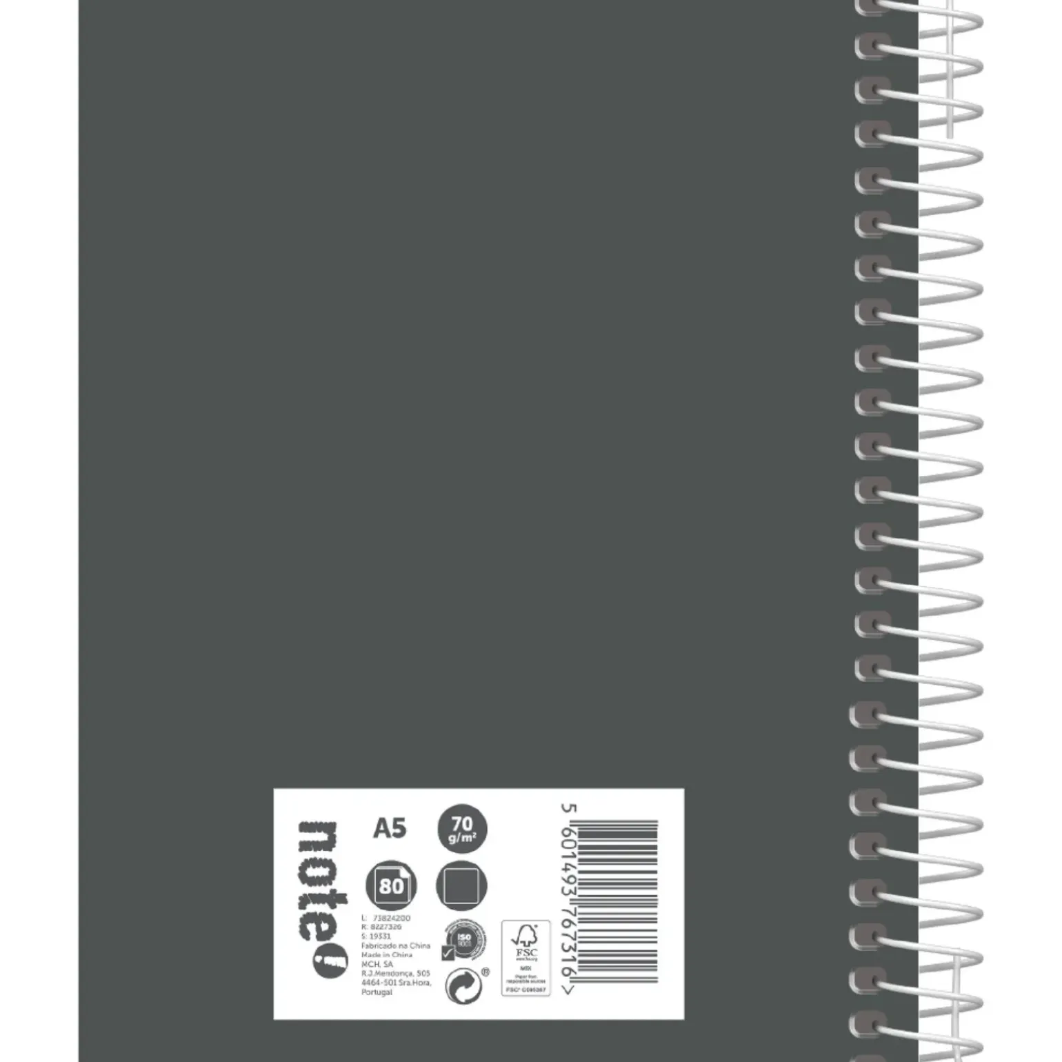 Caderno Espiral A5 80 Folhas 70G Liso Tecnoline Note!