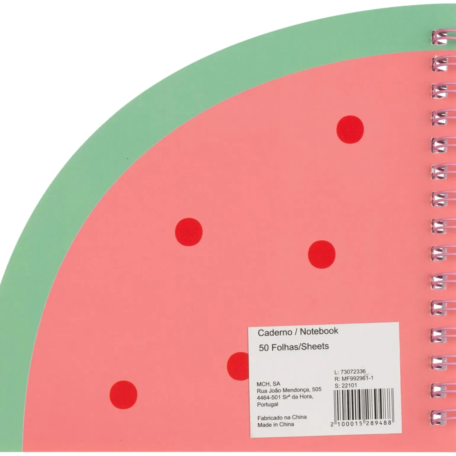 Caderno Espiral A5 50 Folhas 80g Melancia Good Day