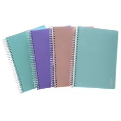 Caderno Espiral A5 100 Folhas 70G Pastel Sortido