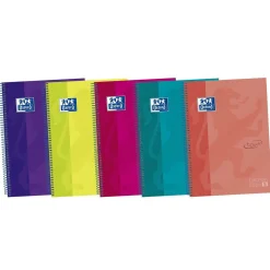 Caderno Espiral A4 120 Folhas 90G Pautado Eurobook 5 Bandas Oxford