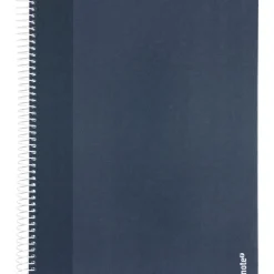 Caderno Espiral A4 Pautado Capa Dura Azul Escuro