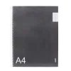 Caderno Espiral A4 Pautado Cinza