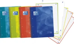 Caderno Espiral A4 Pautado com Separadores (várias cores)