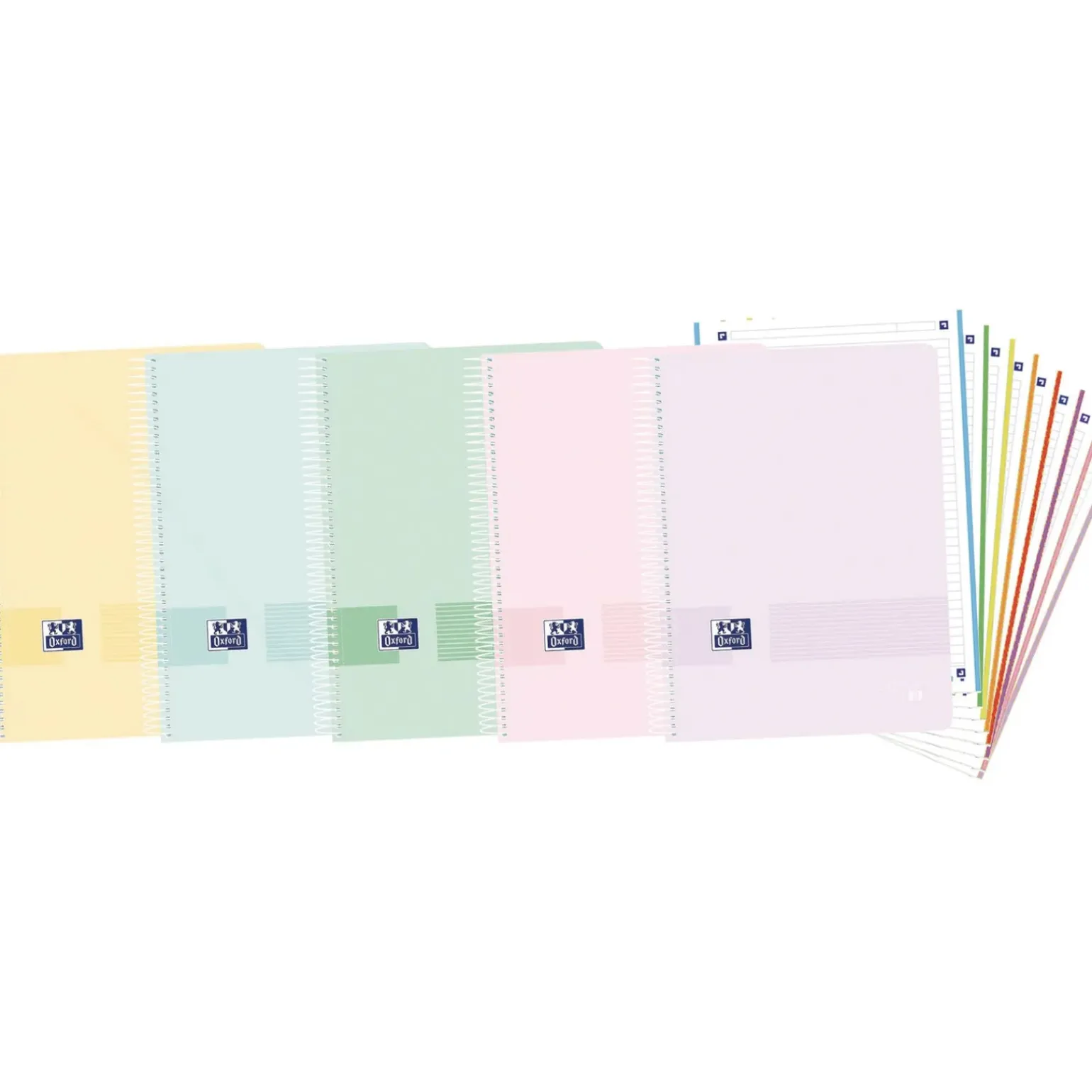 Caderno Espiral A4 Pautado 160 Folhas 8 Disciplinas Live&Go Oxford