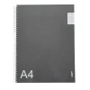 Caderno Espiral A4 Quadriculado Preto Tecnoline