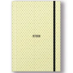Caderno Gift A5 com elástico 96 folhas Liso Pastel Pintas