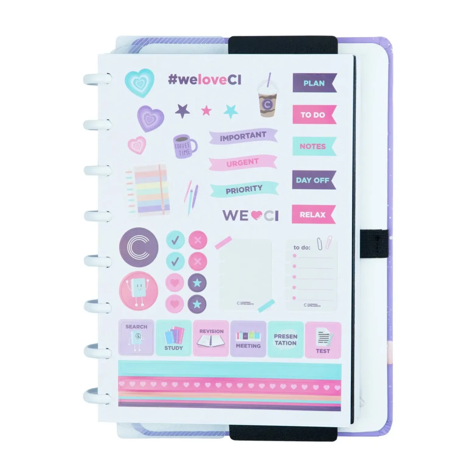 Caderno Inteligente A5 Purple Galaxy Gocase