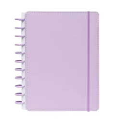 Caderno Smart A4 com Elástico e Suporte Esferográfica 80 Folhas Pautado Lilás Talia