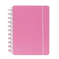 Caderno Smart A4 com Elástico e Suporte Esferográfica 80 Folhas Pautado Rosa Talia