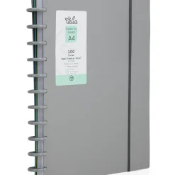 Caderno Smart A4 com Elástico 100 Folhas Cinzento Talia