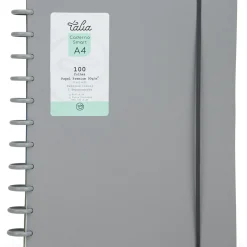 Caderno Smart A4 com Elástico 100 Folhas Cinzento Talia