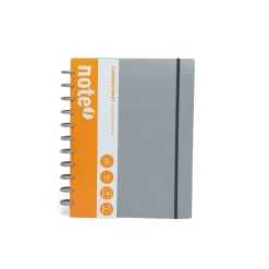 Caderno Smart A4 com Elástico 100 Folhas Pautado Cinza Note!