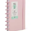 Caderno Smart A5 com Elástico 100 Folhas Rosa Pastel Talia
