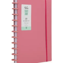 Caderno Smart A4 Com Elástico 100 Folhas Rosa Talia